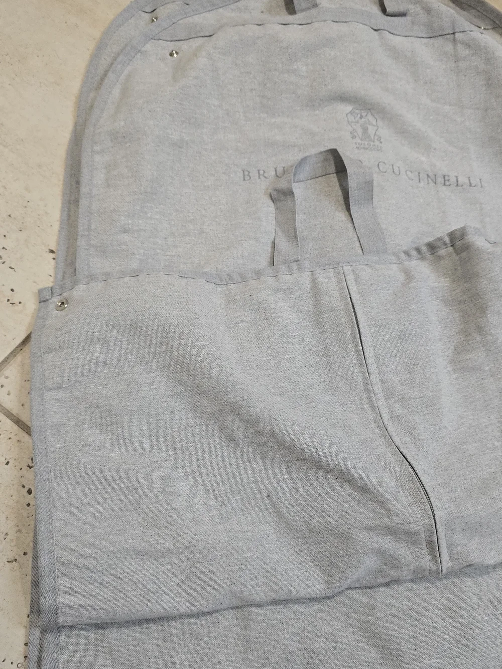 Bundle Of 3 Brunello Cucinelli Gray Garment Bag